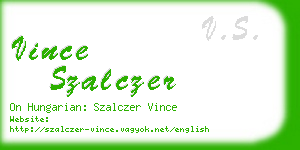 vince szalczer business card